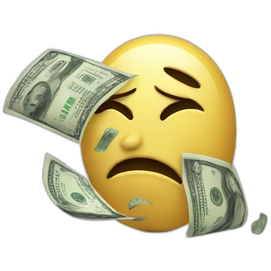 crying money emoji