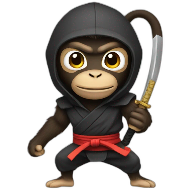 Monkey ninja emoji