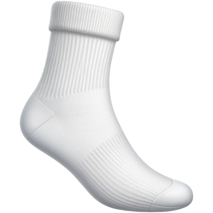 white sock from the bottom view showing the sole emoji
