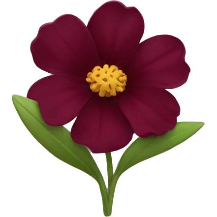 Burgundy flower emoji