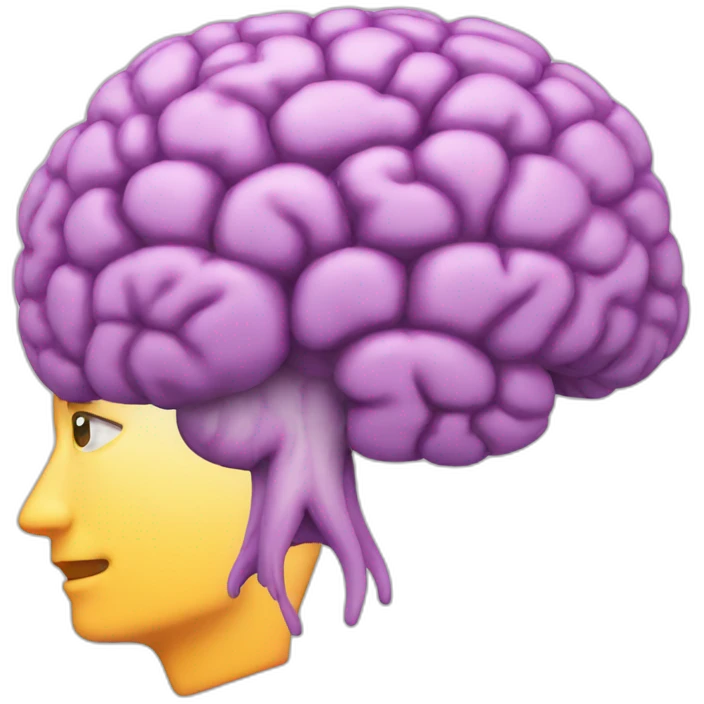 brain with idea emoji