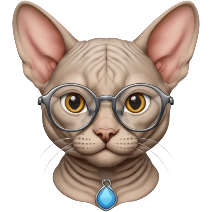 sfenks cat with glasses emoji