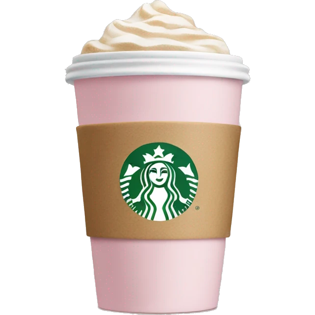 Light pink coffee Starbucks  emoji