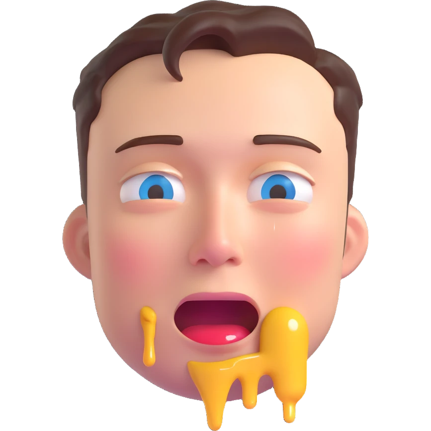 Elon Musk crying, 3D emoji style, emotional expression emoji