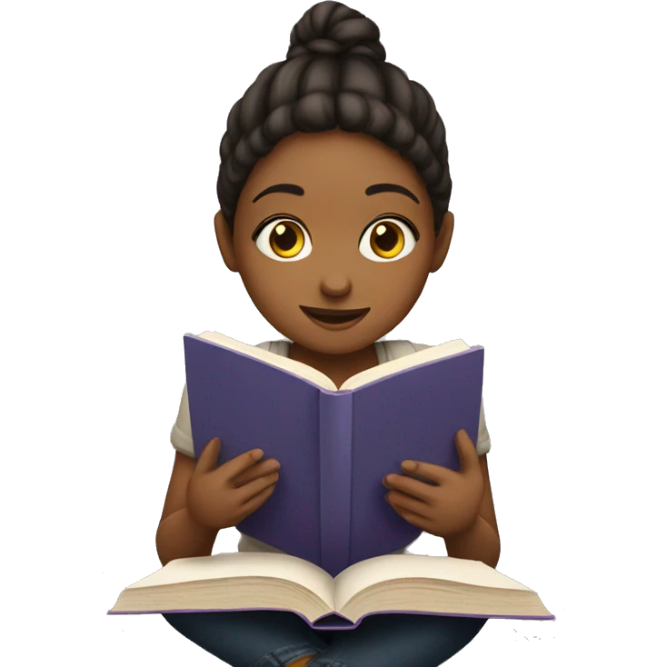 girl reading a book emoji