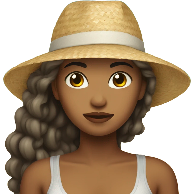mujer de 15 años en la playa emoji