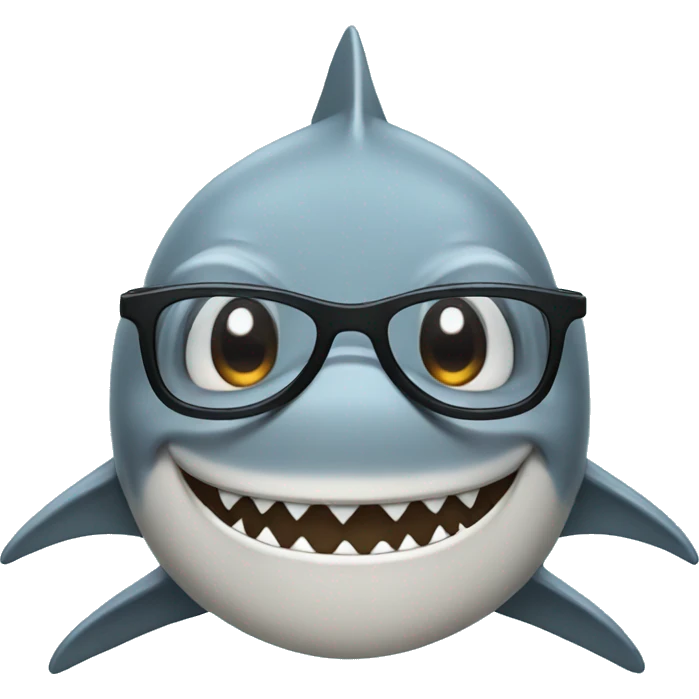 Shark with glasses emoji