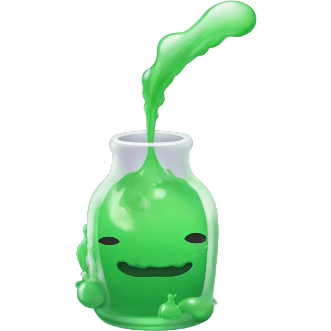 A cat vomiting green luquid emoji