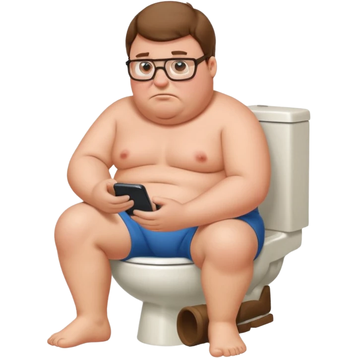 can you do  Peter Griffin sitting on the toilet playing on his phone emoji