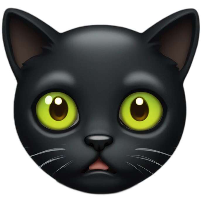 Zombie black cat emoji