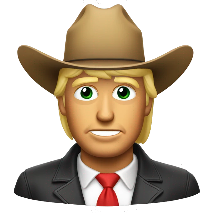 Donald trump in cowboy hat emoji