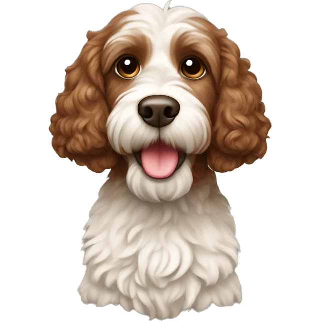 Brown cockapoo  emoji