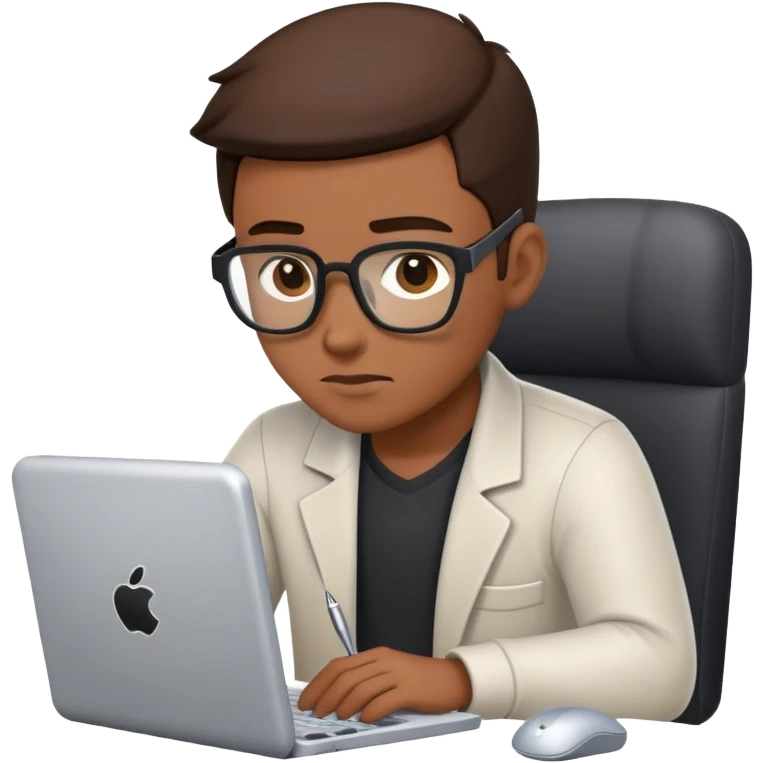 computer programmer writing code emoji