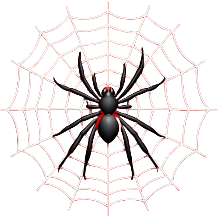 red spider web emoji