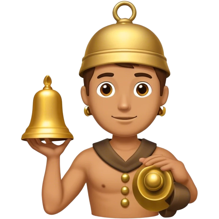 a man with a bell emoji