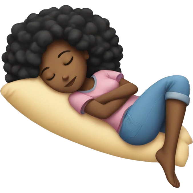 Black girl sleeping  emoji