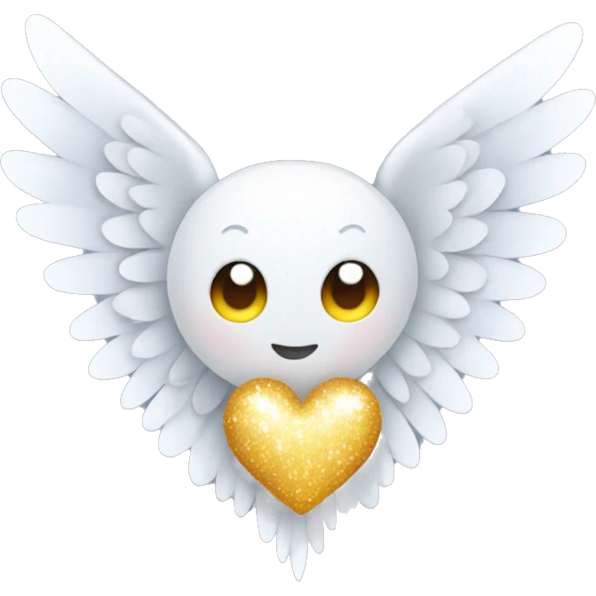 heart with white sparkle wings emoji