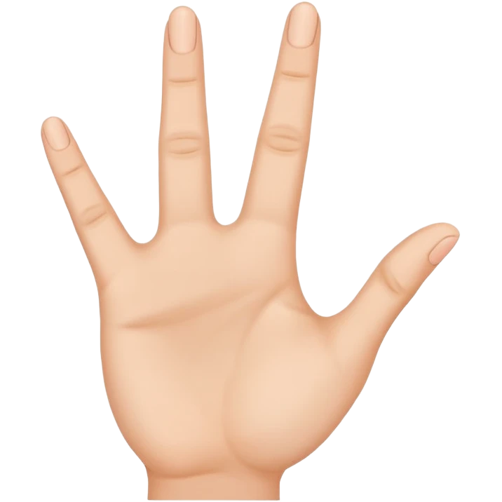 hand showing number four with fingers emoji
