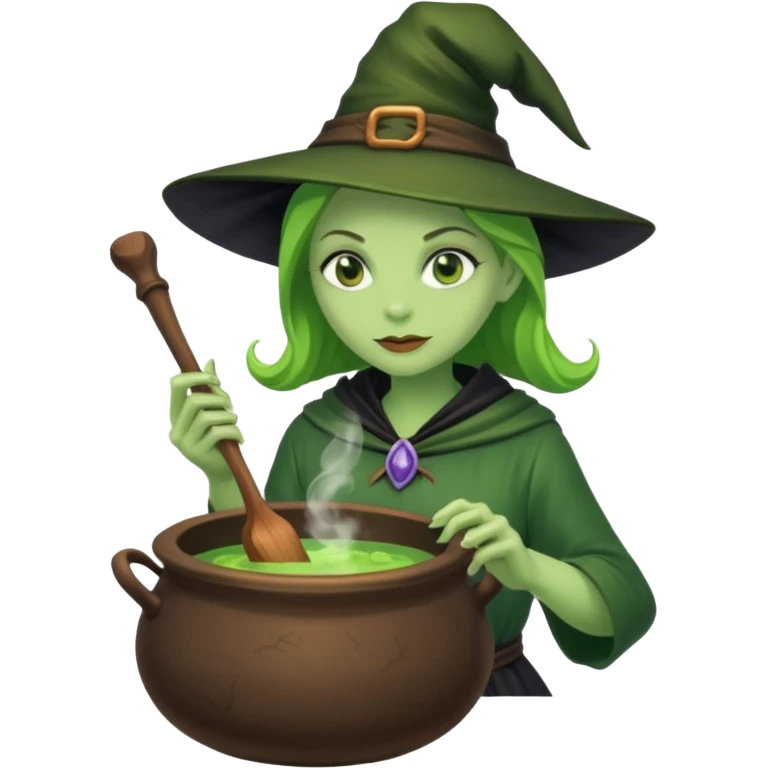 green witch cooking potion emoji