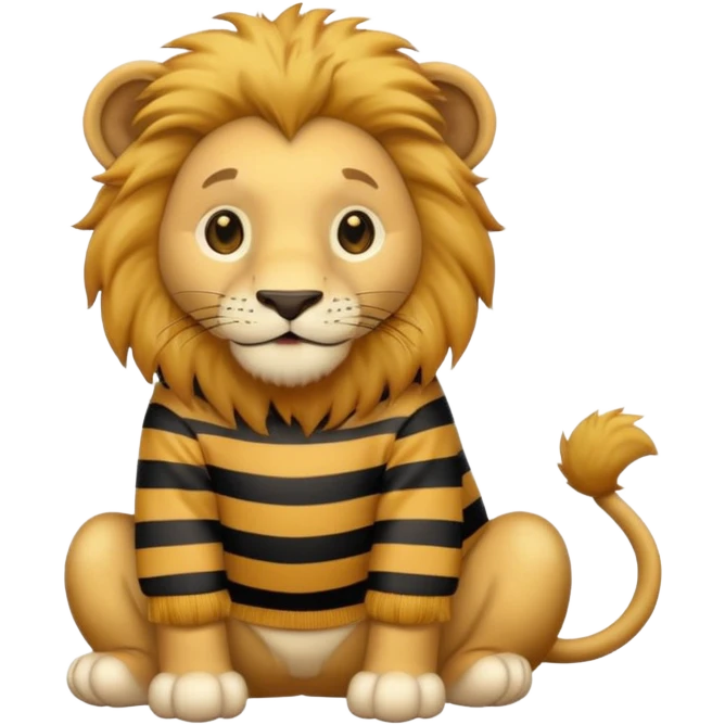 lion wearing  jumper emoji