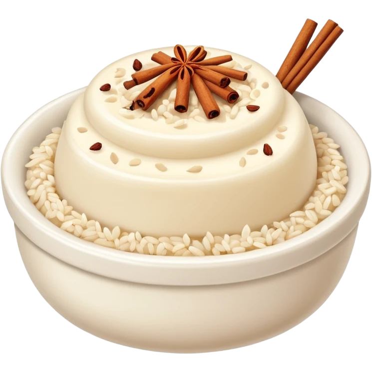 sweet rice dessert with cinnamon on top emoji