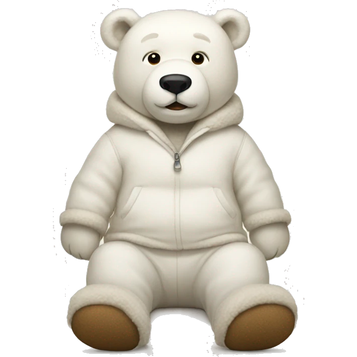 White bear wearing Ugg boots emoji