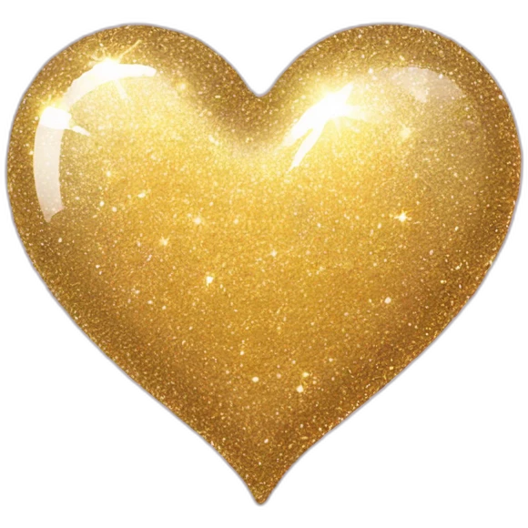sparkly glittery shiny heart emoji