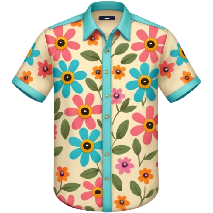 flowered hipster shirt emoji