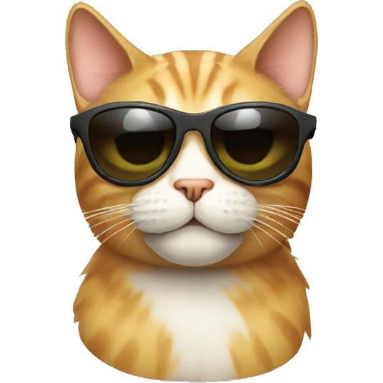 Cat with sunglasses emoji