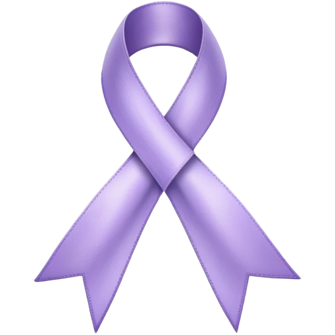 lavender cancer ribbon emoji