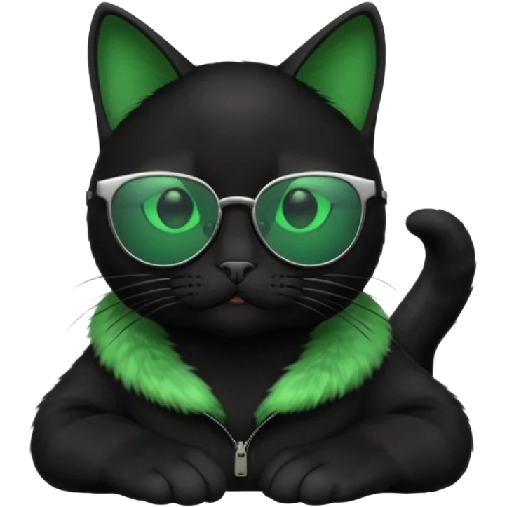 blackCat wearing sunglasses emoji