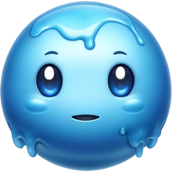 Cute Blue Slime emoji