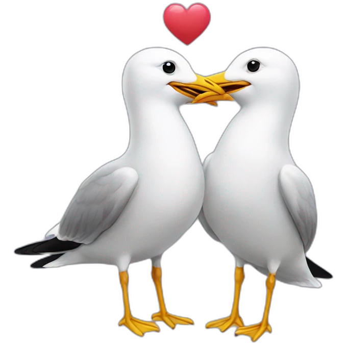 Seagulls in love emoji