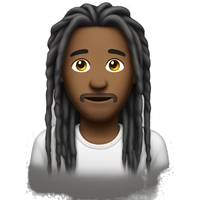 Man chest with dreads  emoji