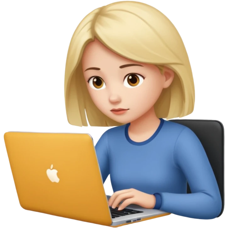 girl using her laptop emoji