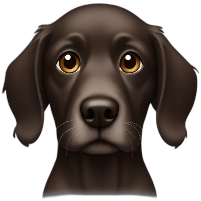 dark brown water dog face emoji