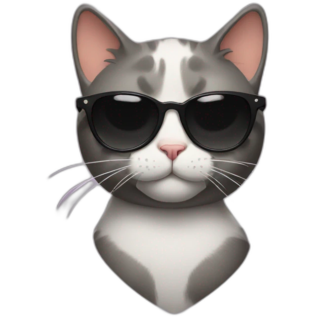 Cat with sunglasses emoji