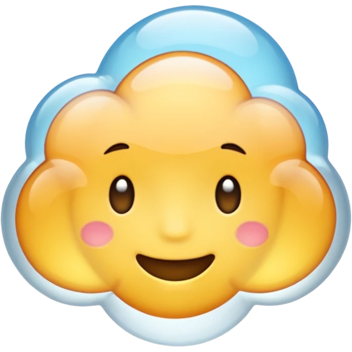 thought bubble, soft edges, simple, clear, no text emoji