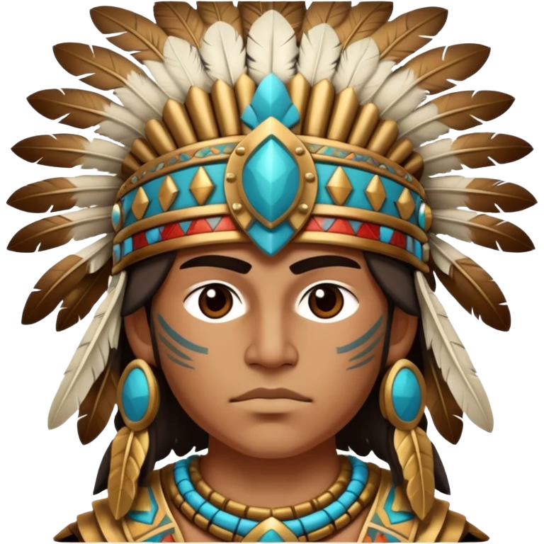 Toltec warrior with headdress emoji