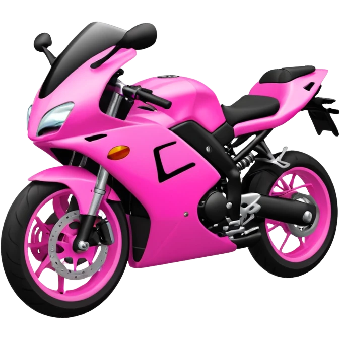 moto sportiva con scritta nera e solo avanti rosa fluorescente  emoji