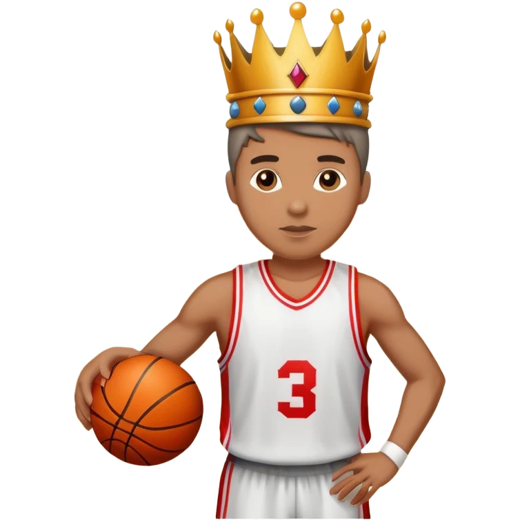 King playing basketball emoji
