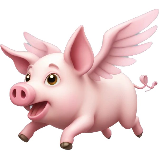 Flying pig emoji