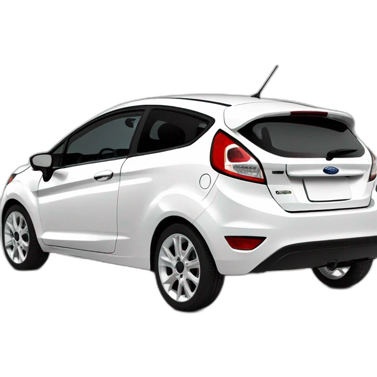 White last generation Ford fiesta emoji