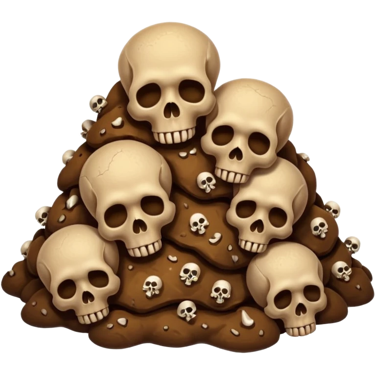 ((poop emoji))with bones and 3 skulls emoji