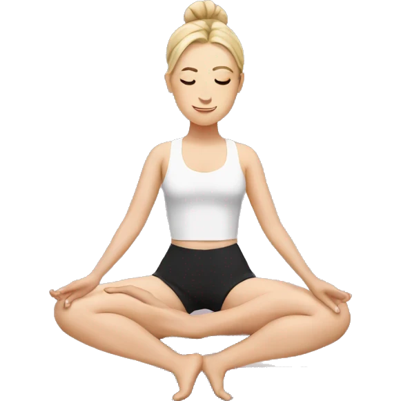 white girl doing yoga  emoji