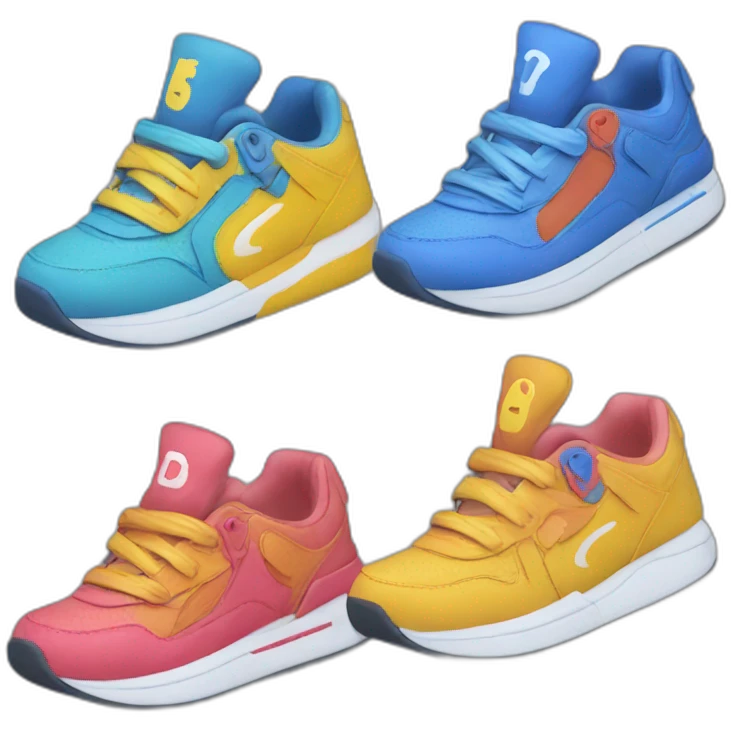 Jogging shoes D logo emoji