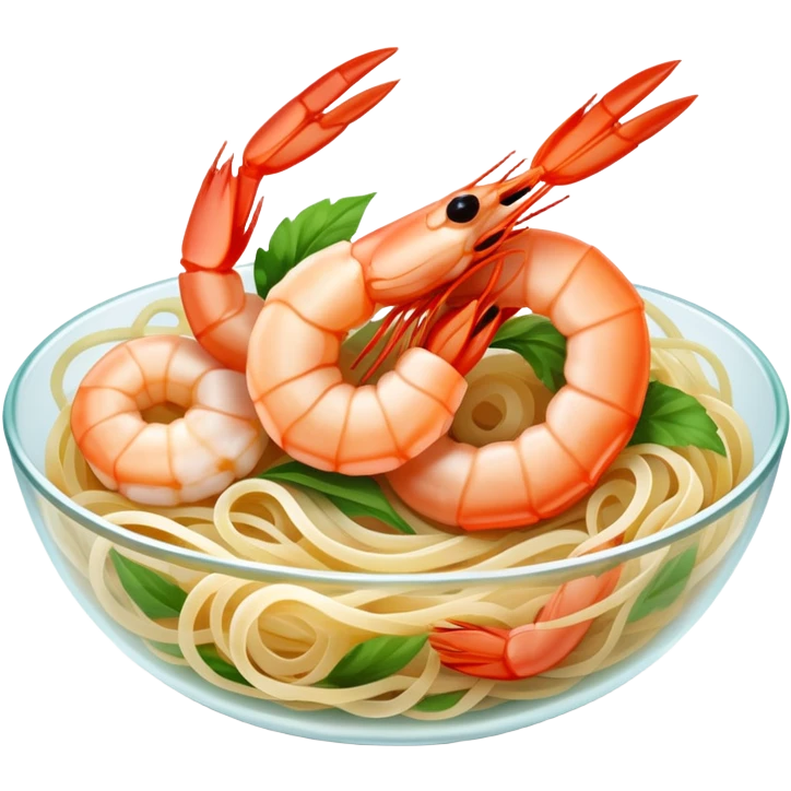 Shrimp thai glass noodle emoji