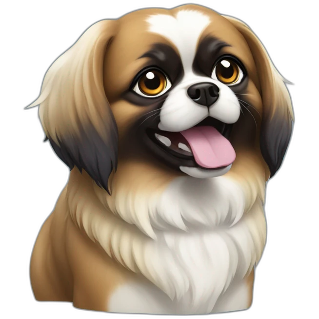 Tibetan Spaniel blue emoji