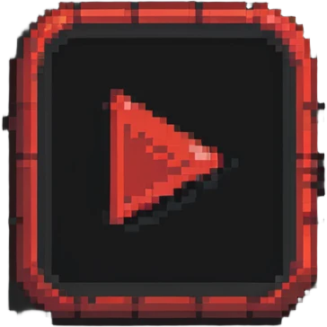 red video streaming icon simple design emoji