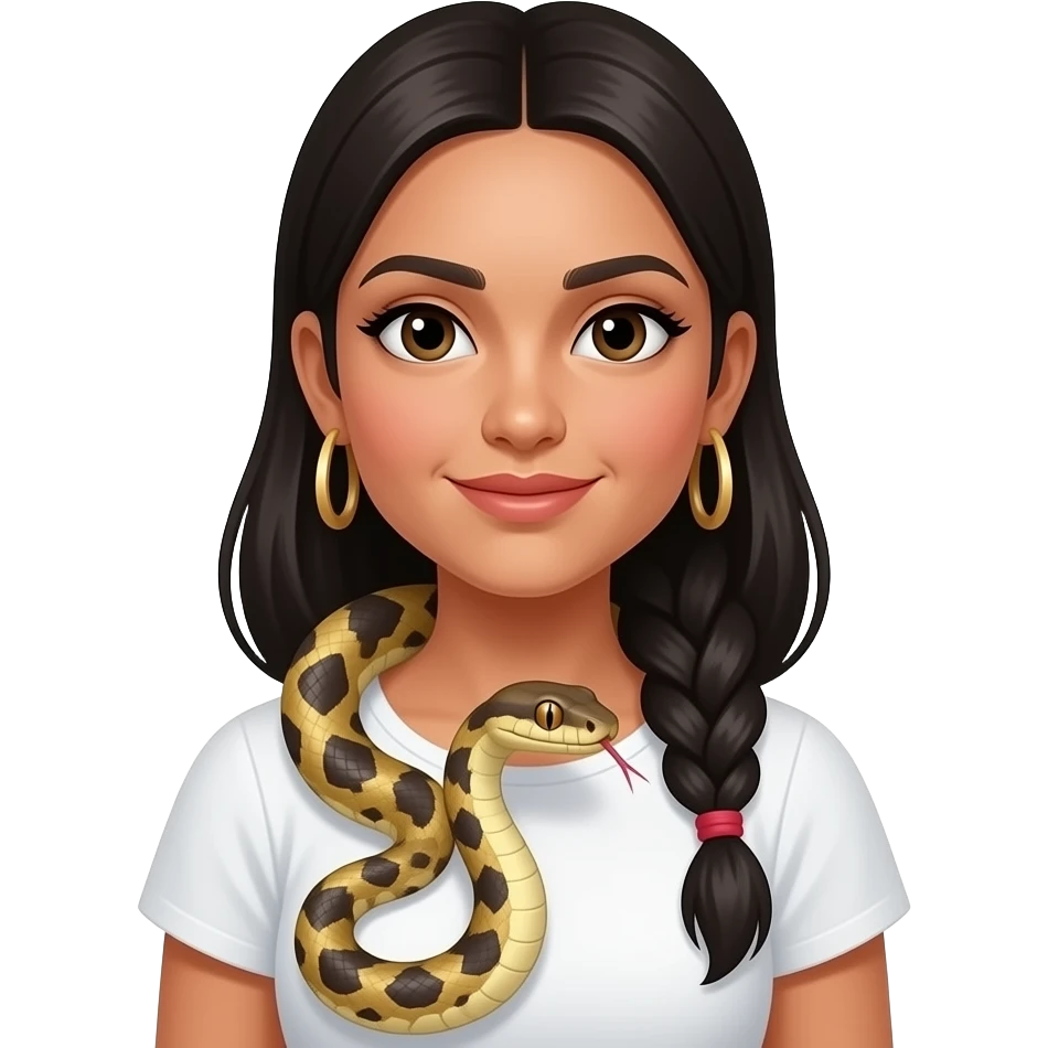 mexican woman with Snake, bust size emoji